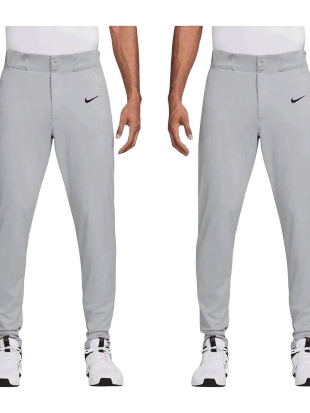 2X Men's Medium M Nike Vapor Select Gray Baseball Pants FZ1373-012 NEW NWT $47